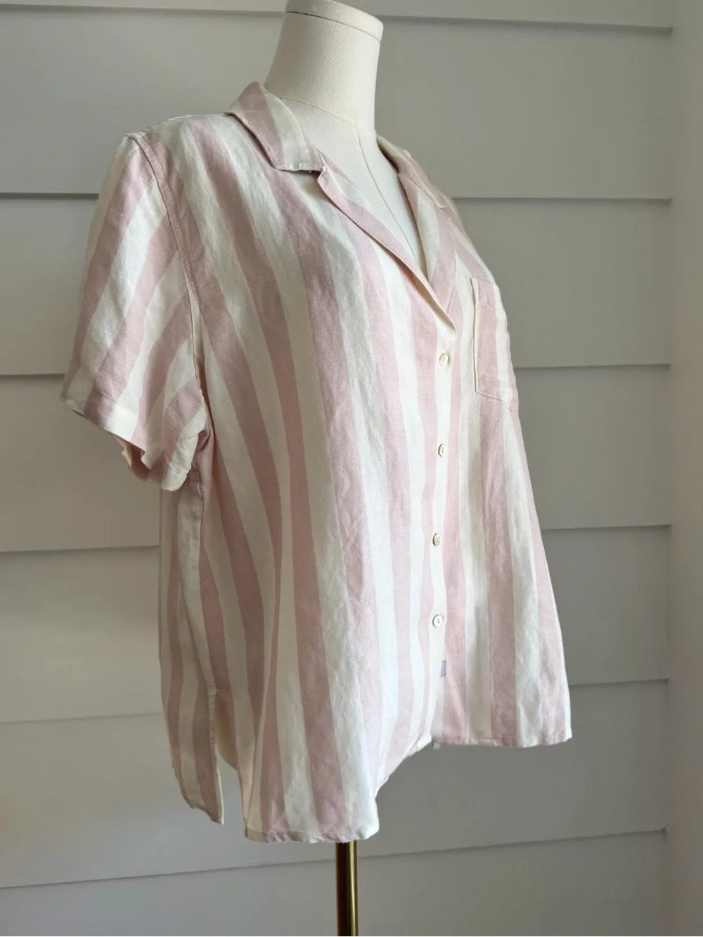 Rails Zuma Short Sleeve Shirt in Petal Stripe size L - Picture 5 of 10